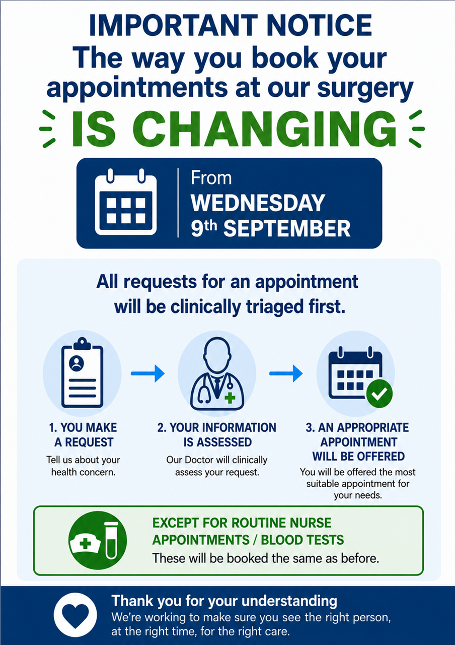 Our Appointment System is Changing